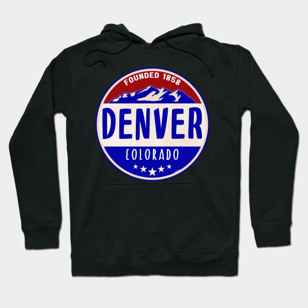 DENVER COLORADO ROCKY MOUNTAINS MILE HIGH CITY Hoodie by TravelTime